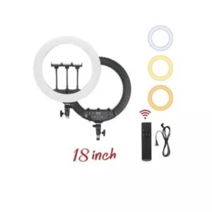18 inch RGB Ring Light. LED Ring Light with Stand and Phone Holder 25 Color Modes 3000-6000K Dimmable 10 Brightness Level Up to 5000 Lux Circle Light for Live Stream/Makeup/YouTube/Vlog/Selfie